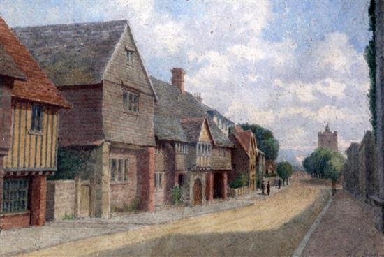 Frank E. Georges (fl.1892-1935) Anne of Cleves House, Lewes, Sussex 7 x 10in.
